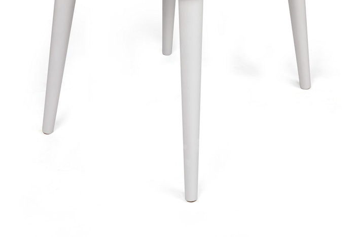 Hanah Home Alfa-495 V2 Juego de Sillas de Terciopelo Crema y Blanco con Patas de Madera y Marco de Metal - 50x49x90 cm